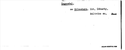 Bild på arkivkortet för arkivposten Ängesdal, se Silanders