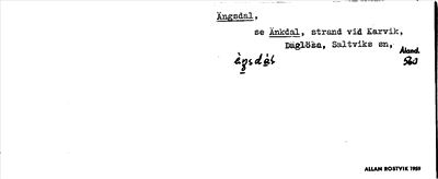 Bild på arkivkortet för arkivposten Ängsdal