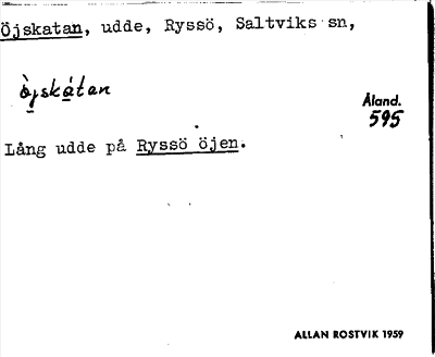 Bild på arkivkortet för arkivposten Öjskatan