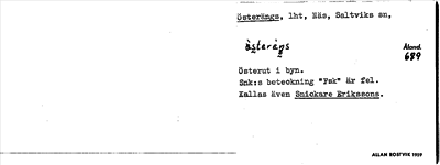 Bild på arkivkortet för arkivposten Österängs
