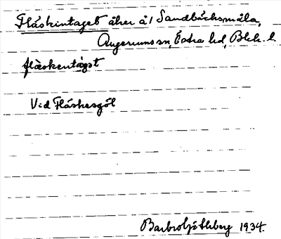 Bild på arkivkortet för arkivposten Fläskintaget