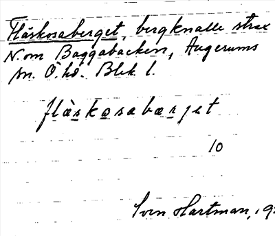Bild på arkivkortet för arkivposten Fläskoseberget