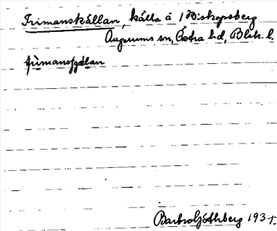 Bild på arkivkortet för arkivposten Frimanskällan