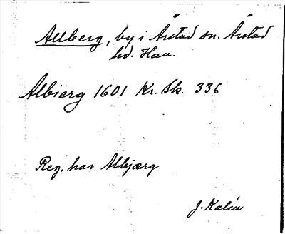 Bild på arkivkortet för arkivposten Allberg