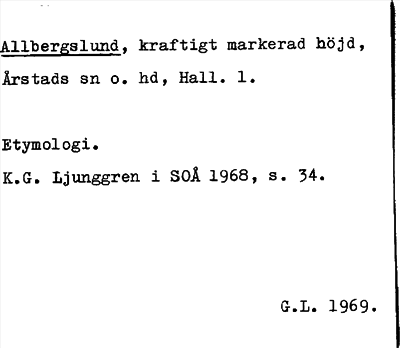 Bild på arkivkortet för arkivposten Allbergslund