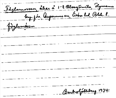 Bild på arkivkortet för arkivposten Fåglamossen