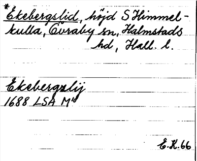 Bild på arkivkortet för arkivposten *Ekebergslid