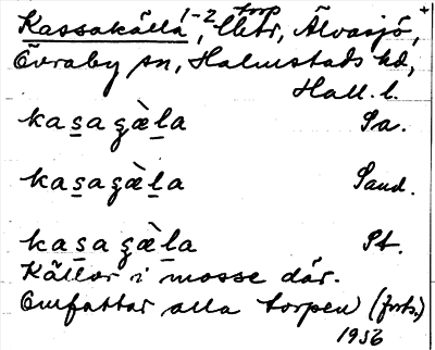 Bild på arkivkortet för arkivposten Kassakälla