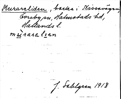 Bild på arkivkortet för arkivposten Murareliden