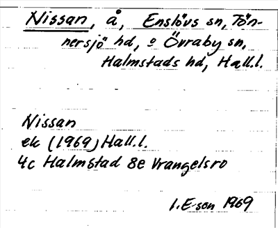 Bild på arkivkortet för arkivposten Nissan