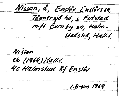 Bild på arkivkortet för arkivposten Nissan