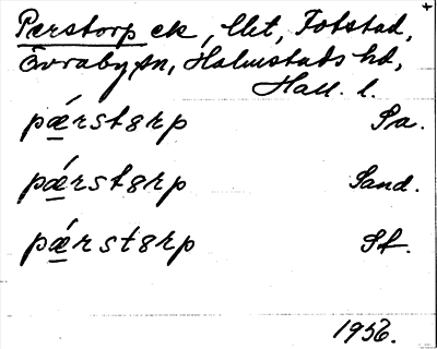 Bild på arkivkortet för arkivposten Perstorp