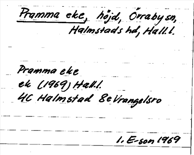 Bild på arkivkortet för arkivposten Pramma eke