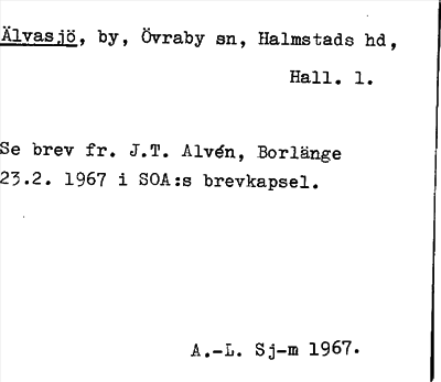 Bild på arkivkortet för arkivposten Älvasjö