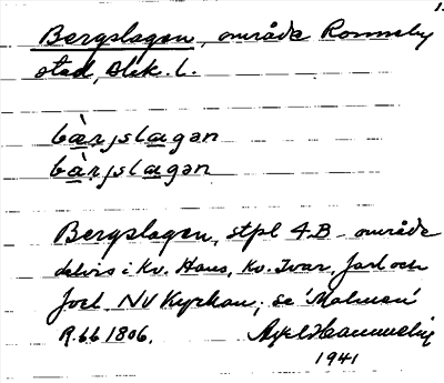 Bild på arkivkortet för arkivposten Bergslagen