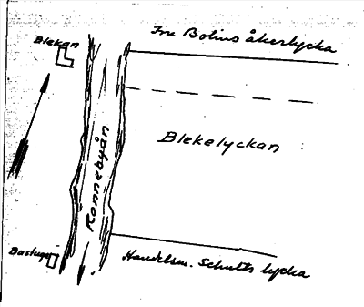 Bild på baksidan av arkivkortet för arkivposten Blekan