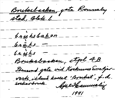 Bild på arkivkortet för arkivposten Bruksbacken