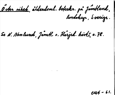 Bild på arkivkortet för arkivposten Östra riket