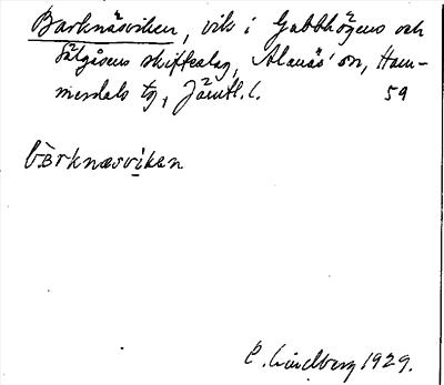 Bild på arkivkortet för arkivposten Barknäsviken