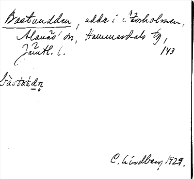 Bild på arkivkortet för arkivposten Bastuudden