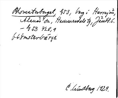 Bild på arkivkortet för arkivposten Blomsterberget