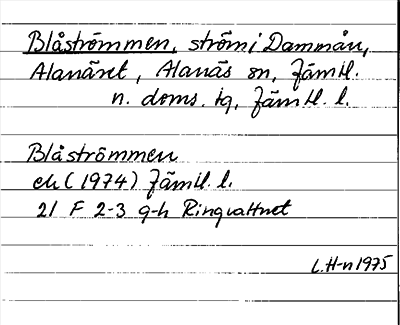 Bild på arkivkortet för arkivposten Blåströmmen