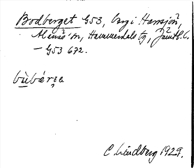 Bild på arkivkortet för arkivposten Bodberget