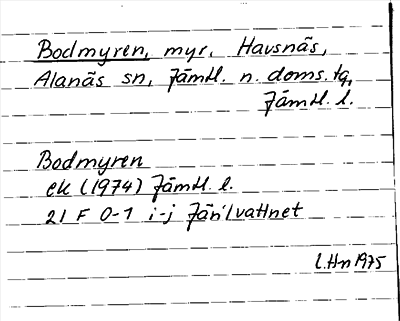 Bild på arkivkortet för arkivposten Bodmyren