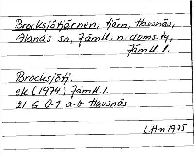 Bild på arkivkortet för arkivposten Brocksjötjärnen