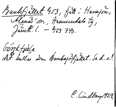 Bild på arkivkortet för arkivposten Bunkfjället