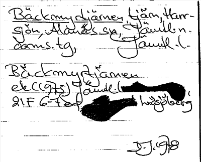 Bild på arkivkortet för arkivposten Bäckmyrtjärnen