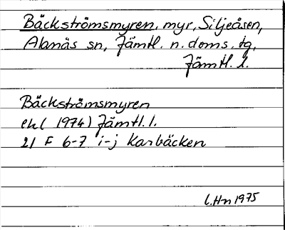 Bild på arkivkortet för arkivposten Bäckströmsmyren