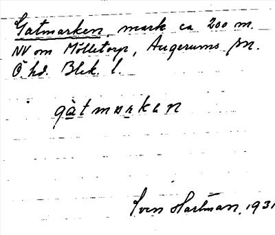 Bild på arkivkortet för arkivposten Gatmarken