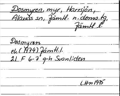 Bild på arkivkortet för arkivposten Dosmyren