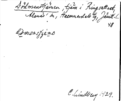 Bild på arkivkortet för arkivposten Dödmanstjärnen