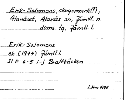 Bild på arkivkortet för arkivposten Erik-Salomons