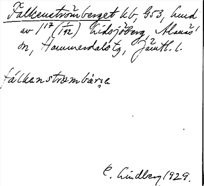 Bild på arkivkortet för arkivposten Falkenströmberget