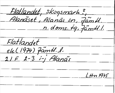 Bild på arkivkortet för arkivposten Flatlandet
