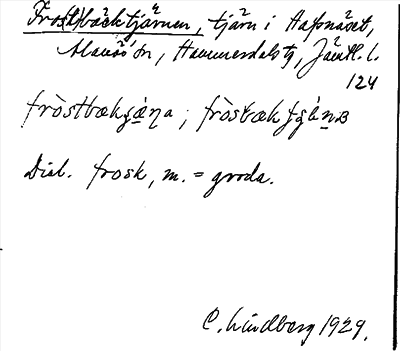 Bild på arkivkortet för arkivposten Fros(t)bäcktjärnen