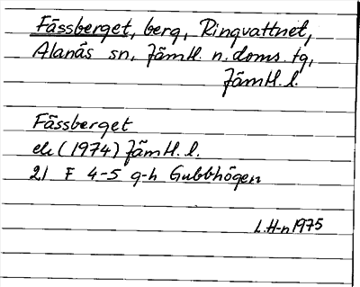 Bild på arkivkortet för arkivposten Fässberget