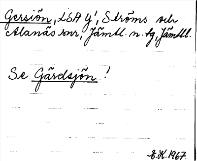 Bild på arkivkortet för arkivposten Gersiön, se Gärdsjön