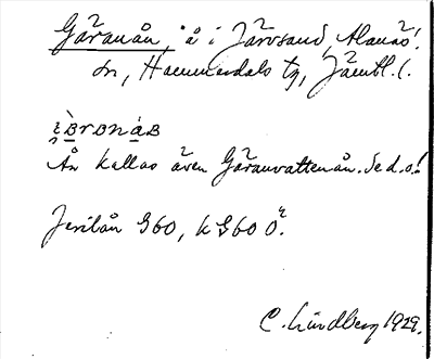 Bild på arkivkortet för arkivposten Gäranån