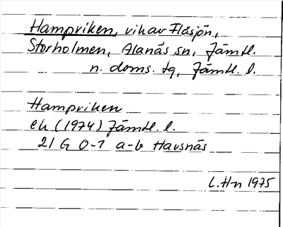 Bild på arkivkortet för arkivposten Hampviken