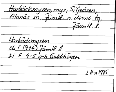 Bild på arkivkortet för arkivposten Harbäckmyren