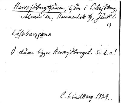 Bild på arkivkortet för arkivposten Harrsjöbergtjärnen