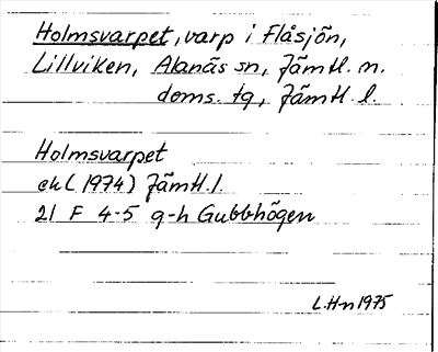 Bild på arkivkortet för arkivposten Holmsvarpet