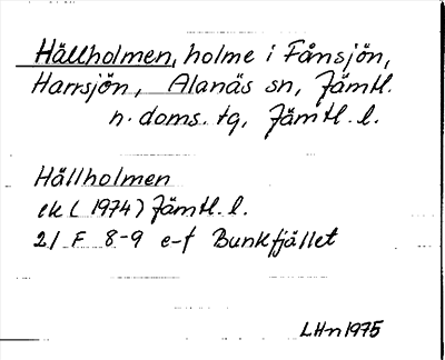 Bild på arkivkortet för arkivposten Hällholmen
