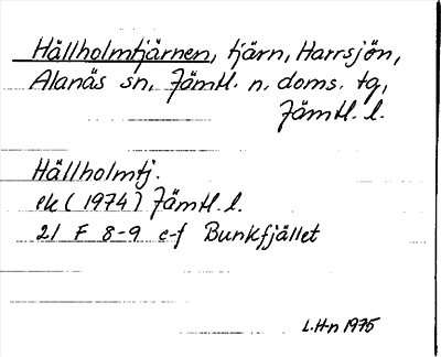 Bild på arkivkortet för arkivposten Hällholmtjärnen