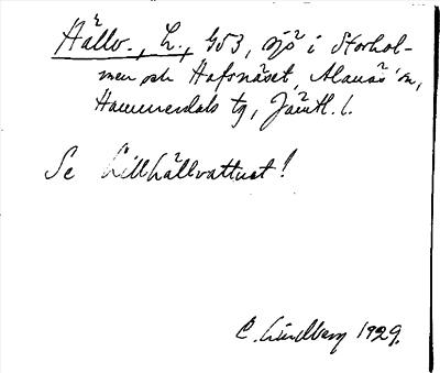 Bild på arkivkortet för arkivposten Hällv., L.