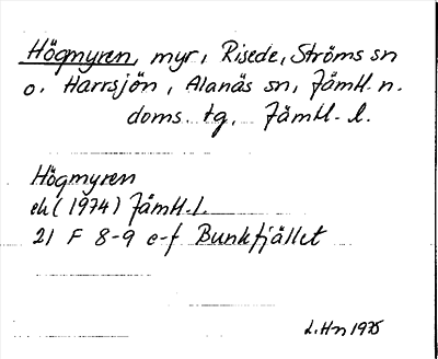 Bild på arkivkortet för arkivposten Högmyren